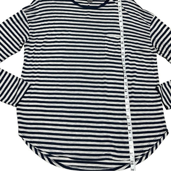 Vince Long Sleeves Striped Lightweight T Shirt Size M - Picture 6 of 10